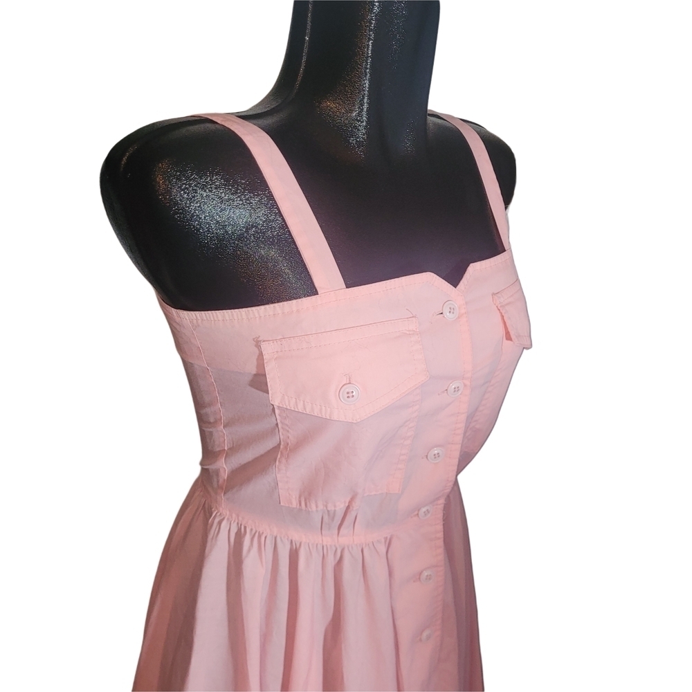 Pink Sleeveless Retro Prairie Girlhoodcore Style Dress - Picture 5 of 9
